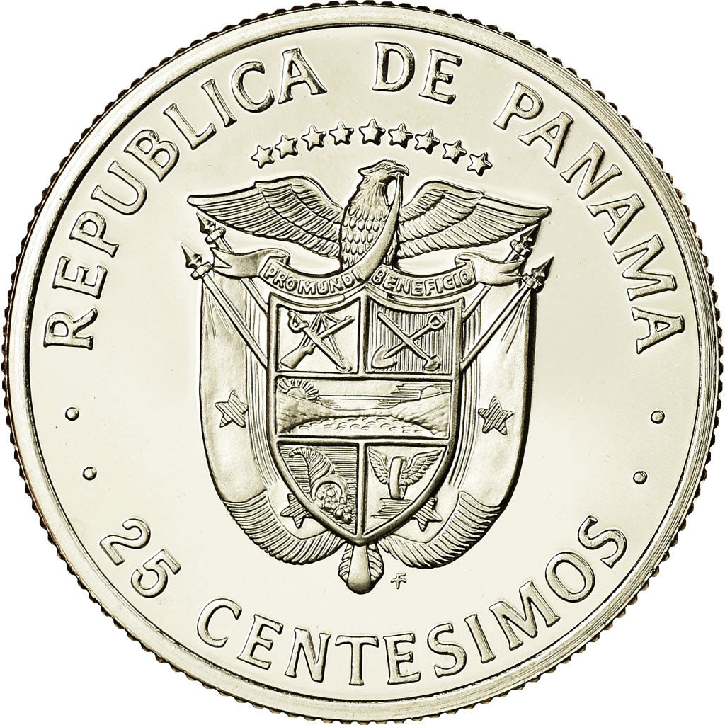 Münze, Panama, 25 Centesimos, 1979, Franklin Mint, Proof, STGL, Copper-Nickel