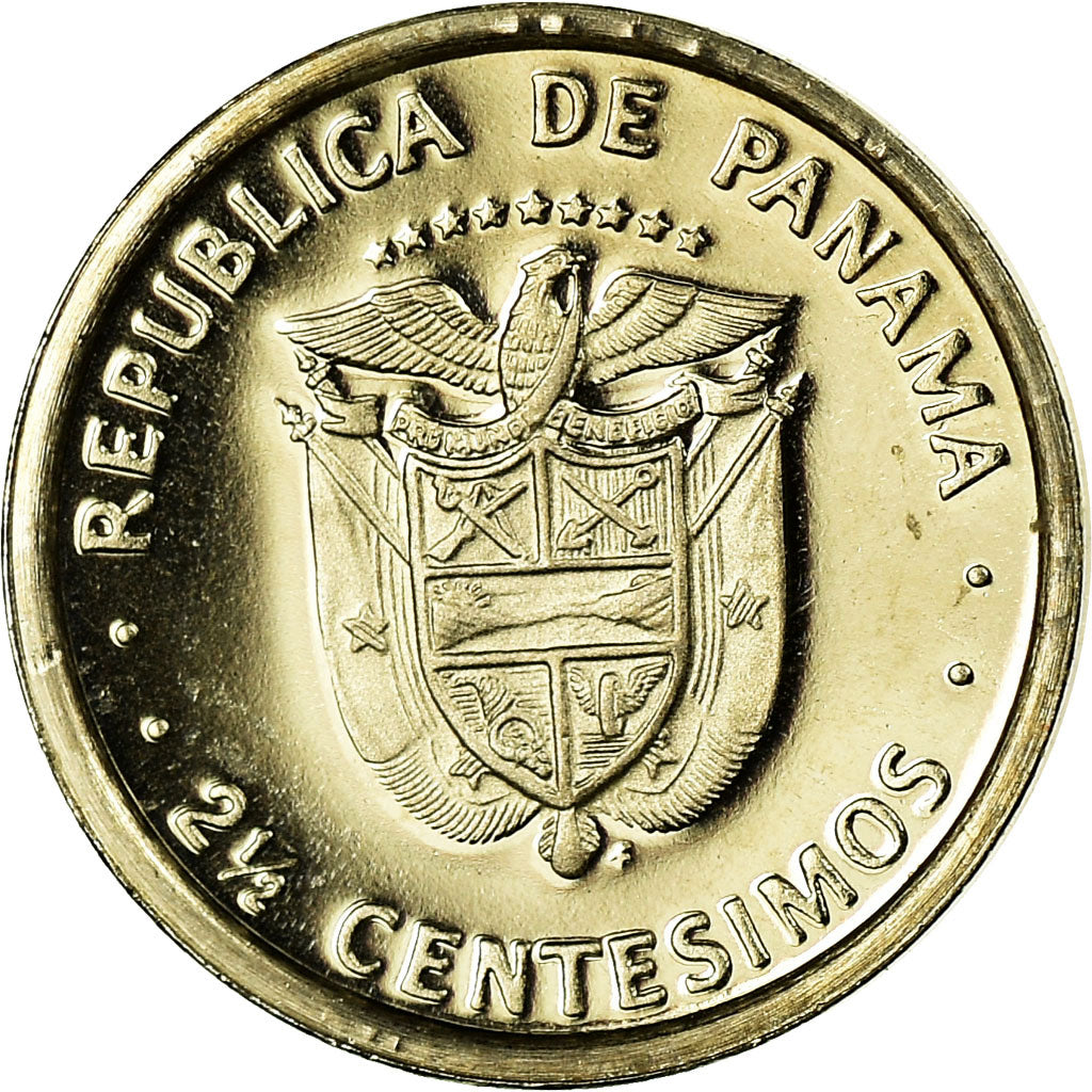 Moneta, Panama, 2-1/2 Centesimos, 1979, Franklin Mint, Proof, FDC, Rame