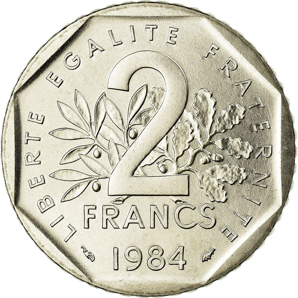 Moneda, Francia, Semeuse, 2 Francs, 1984, Paris, FDC, Níquel, KM:942.1