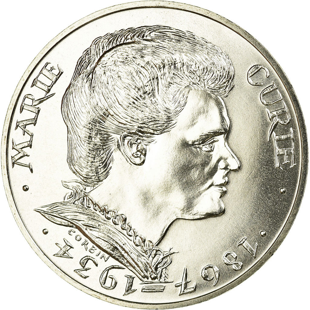 Moneta, Francia, Marie Curie, 100 Francs, 1984, Paris, FDC, Argento, KM:955