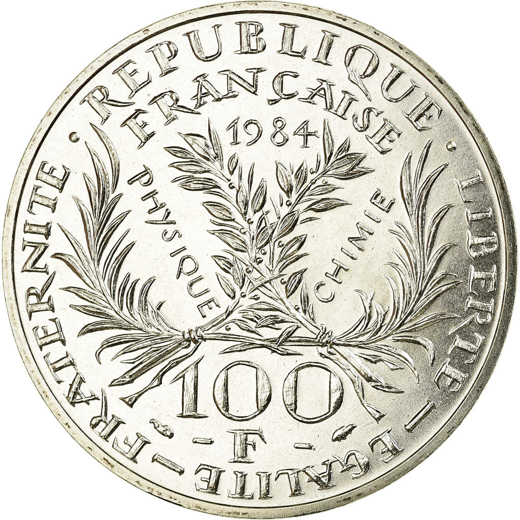 Moneta, Francia, Marie Curie, 100 Francs, 1984, Paris, FDC, Argento, KM:955