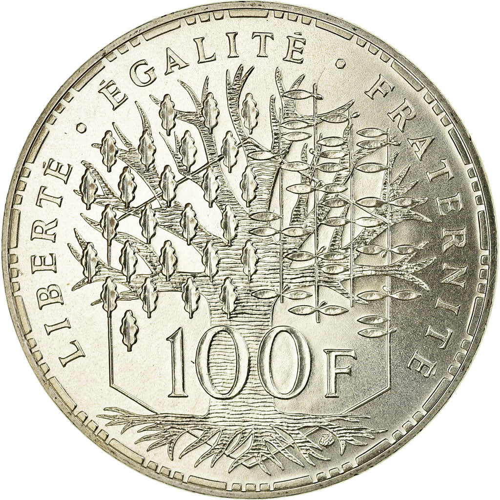 Moneta, Francja, Panthéon, 100 Francs, 1984, Paris, MS(65-70), Srebro