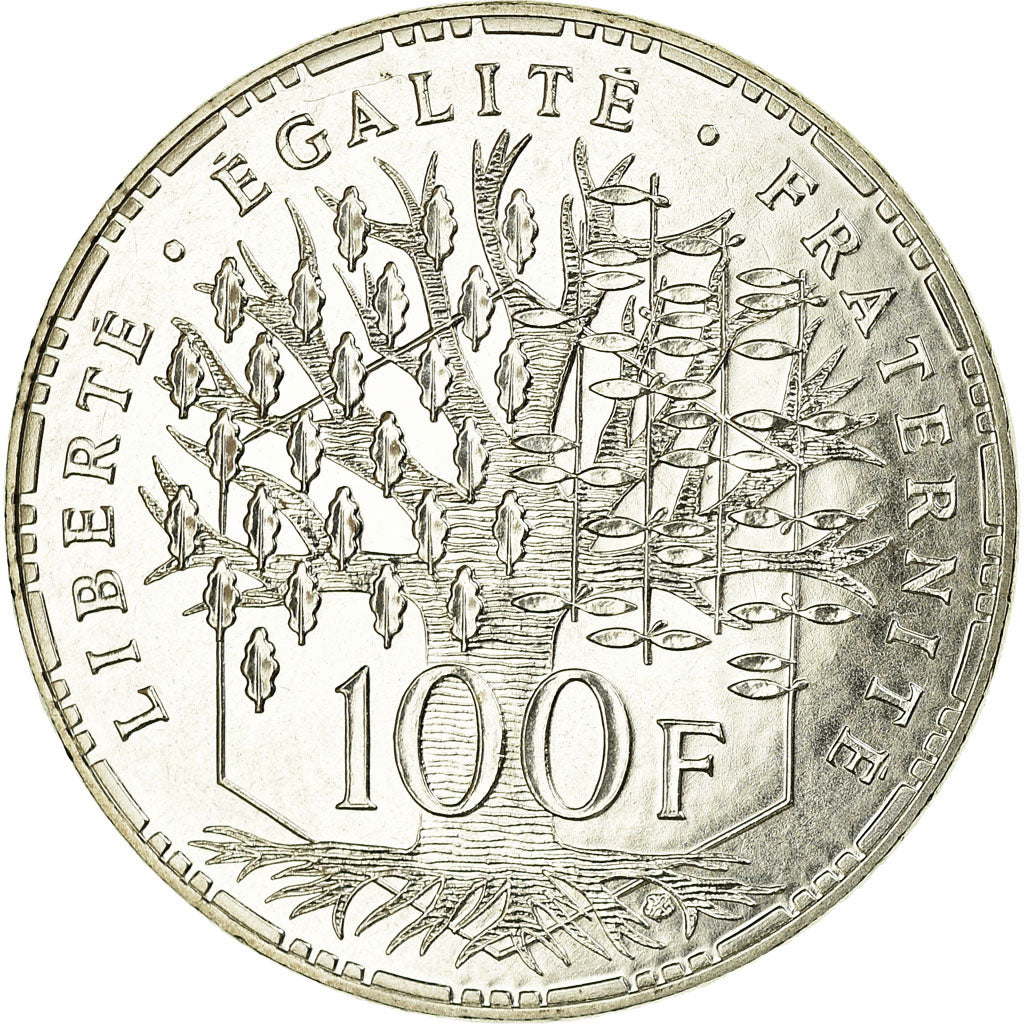 Moneta, Francia, Panthéon, 100 Francs, 1982, Paris, FDC, Argento, KM:951.1