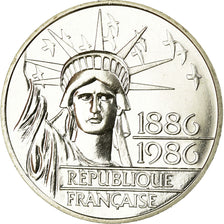 Coin, France, Statue de la Liberté, 100 Francs, 1986, MS(65-70), Silver