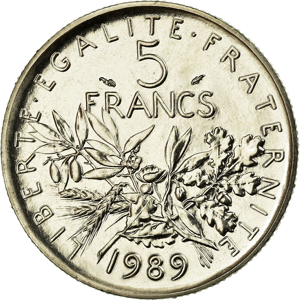 Monnaie, France, Semeuse, 5 Francs, 1989, Paris, FDC, Nickel Clad Copper-Nickel