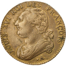 Francia, 12 deniers françois, 12 Deniers, 1791, Paris, BB+, Bronzo, KM:600.1...