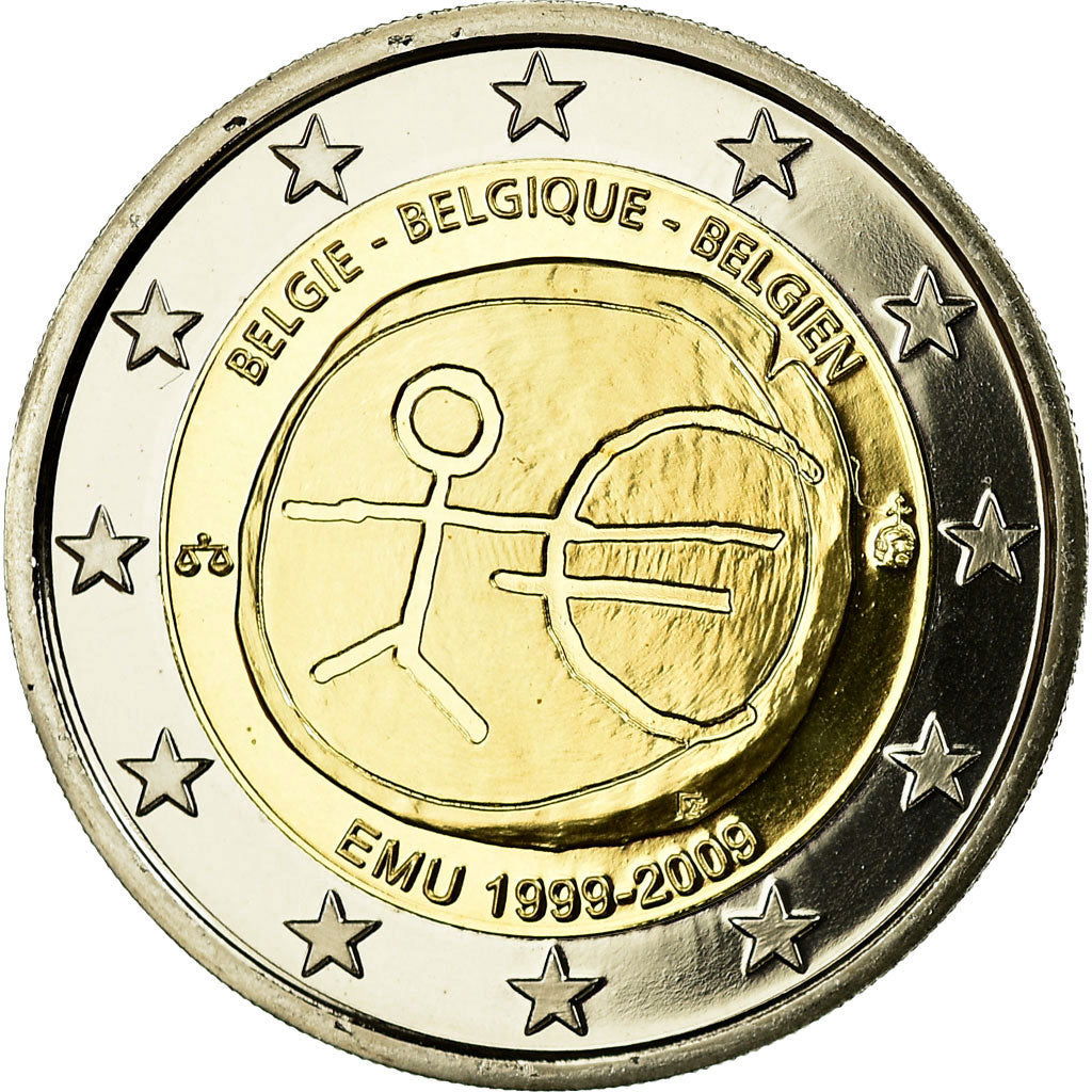 Bélgica, 2 Euro, EMU, 2009, BE, FDC, Bimetálico, KM:282