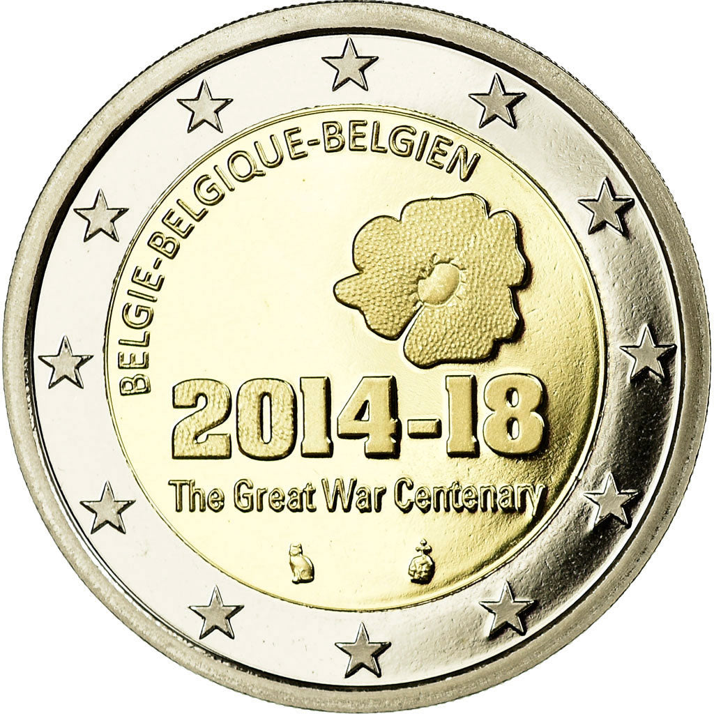 Belgium, 2 Euro, 2014-18, 2014, BE, MS(65-70), Bi-Metallic