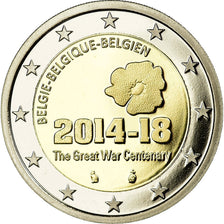 Belgium, 2 Euro, 2014-18, 2014, BE, MS(65-70), Bi-Metallic