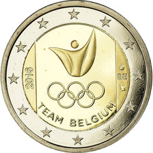 Belgium, 2 Euro, Team Belgique Rio, 2016, BE, MS(65-70), Bi-Metallic