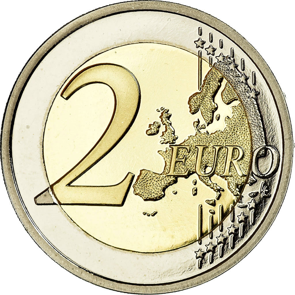 Belgium, 2 Euro, Team Belgique Rio, 2016, BE, MS(65-70), Bi-Metallic
