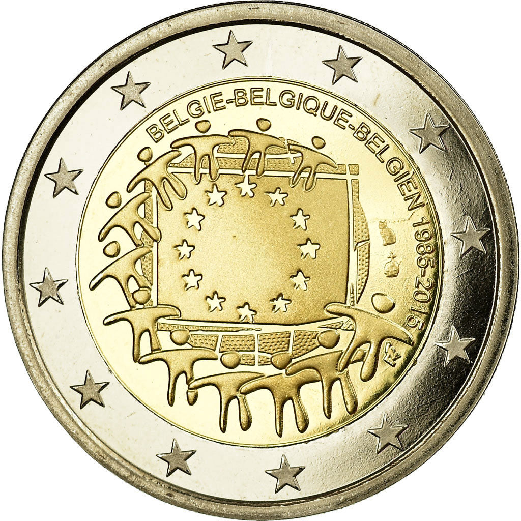 Belgium, 2 Euro, 30 ans du drapeau de l union europeenne, 2015, BE, MS(65-70)