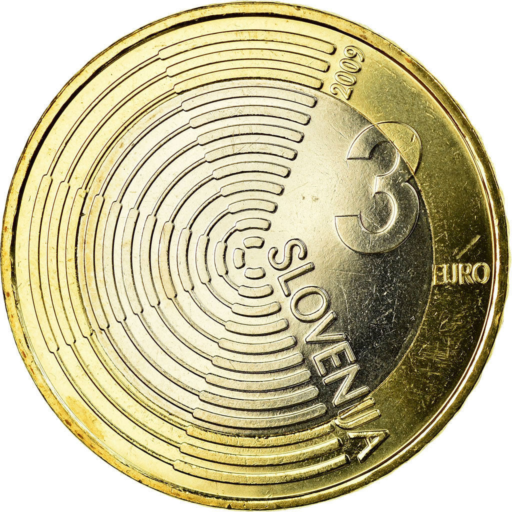Slowenien, 3 Euro, 2009, UNZ, Bi-Metallic, KM:85