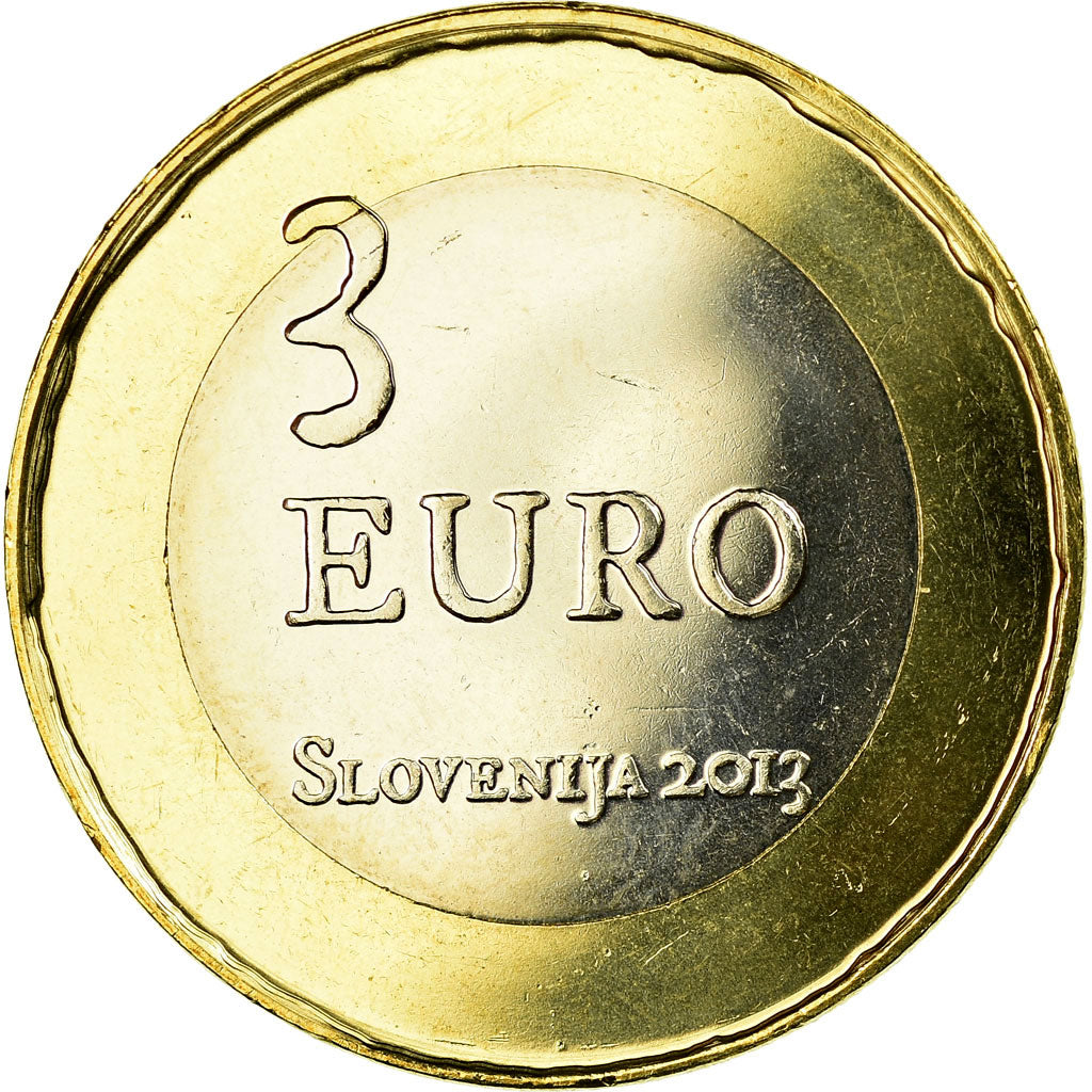 Slovénie, 3 Euro, 2013, SPL, Bi-Metallic, KM:108