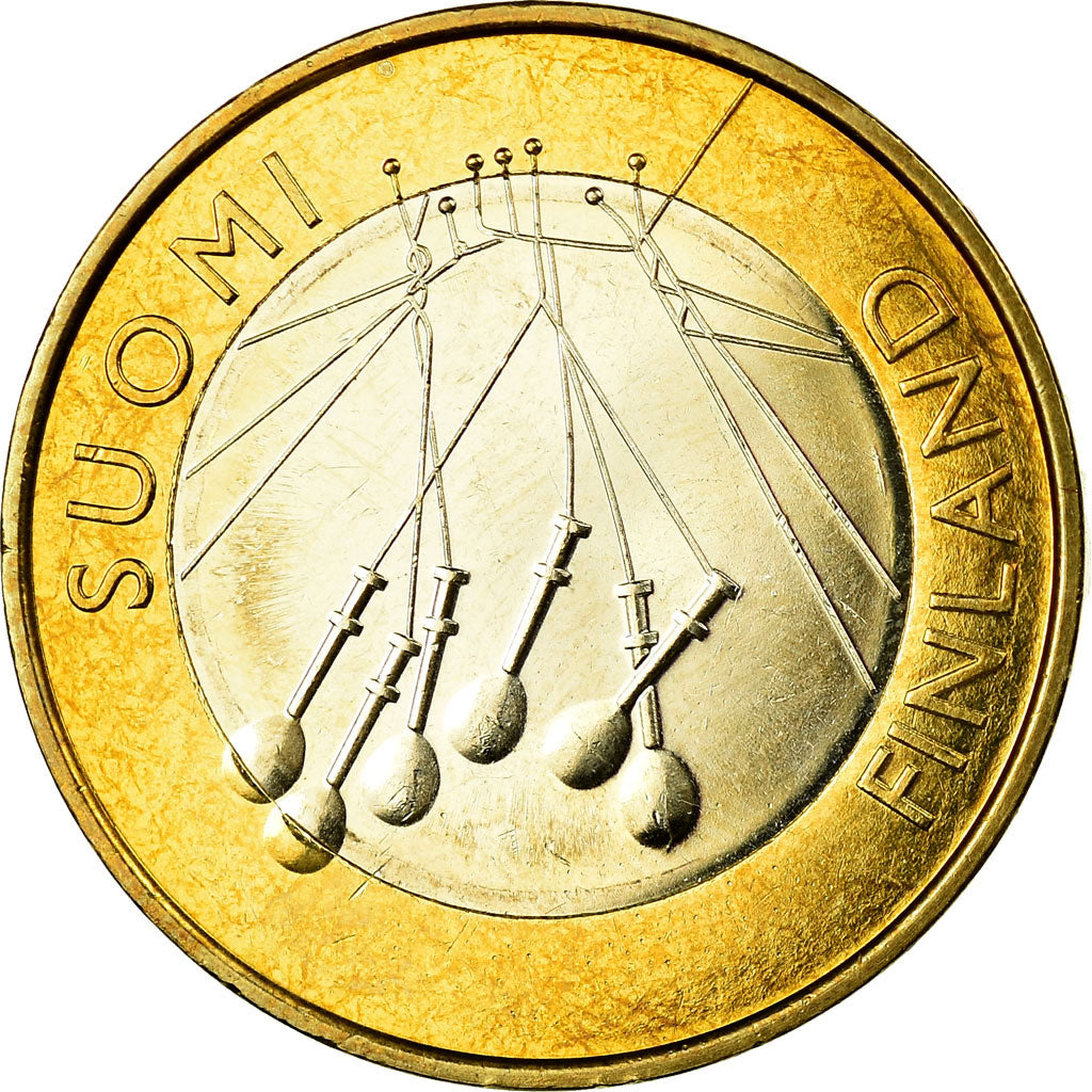 Finland, 5 Euro, 2010, MS(63), Bi-Metallic, KM:156