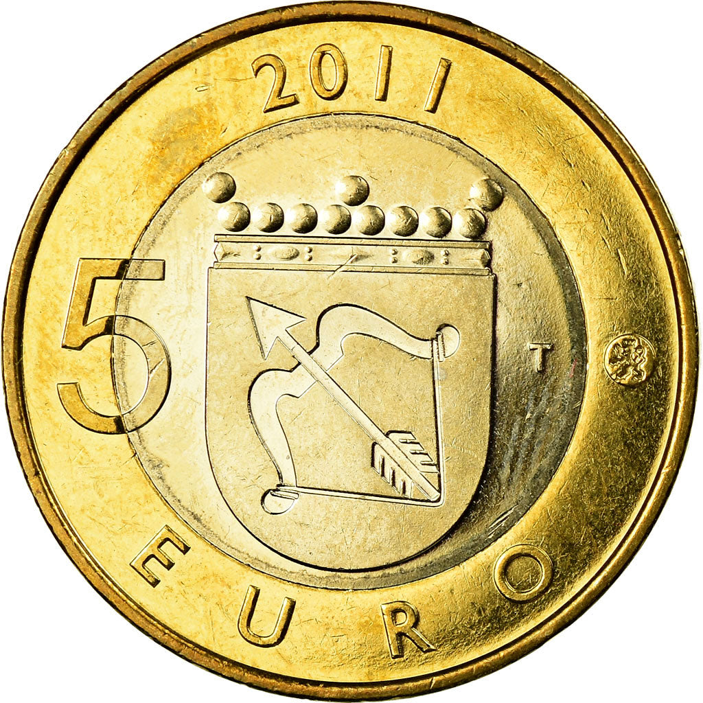 Finland, 5 Euro, Province de Savonie, 2011, MS(63), Bi-Metallic, KM:162