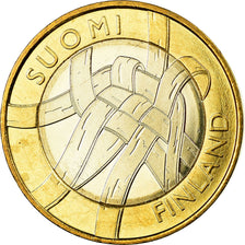 Finland, 5 Euro, Province de la Carélie, 2011, MS(63), Bi-Metallic, KM:159