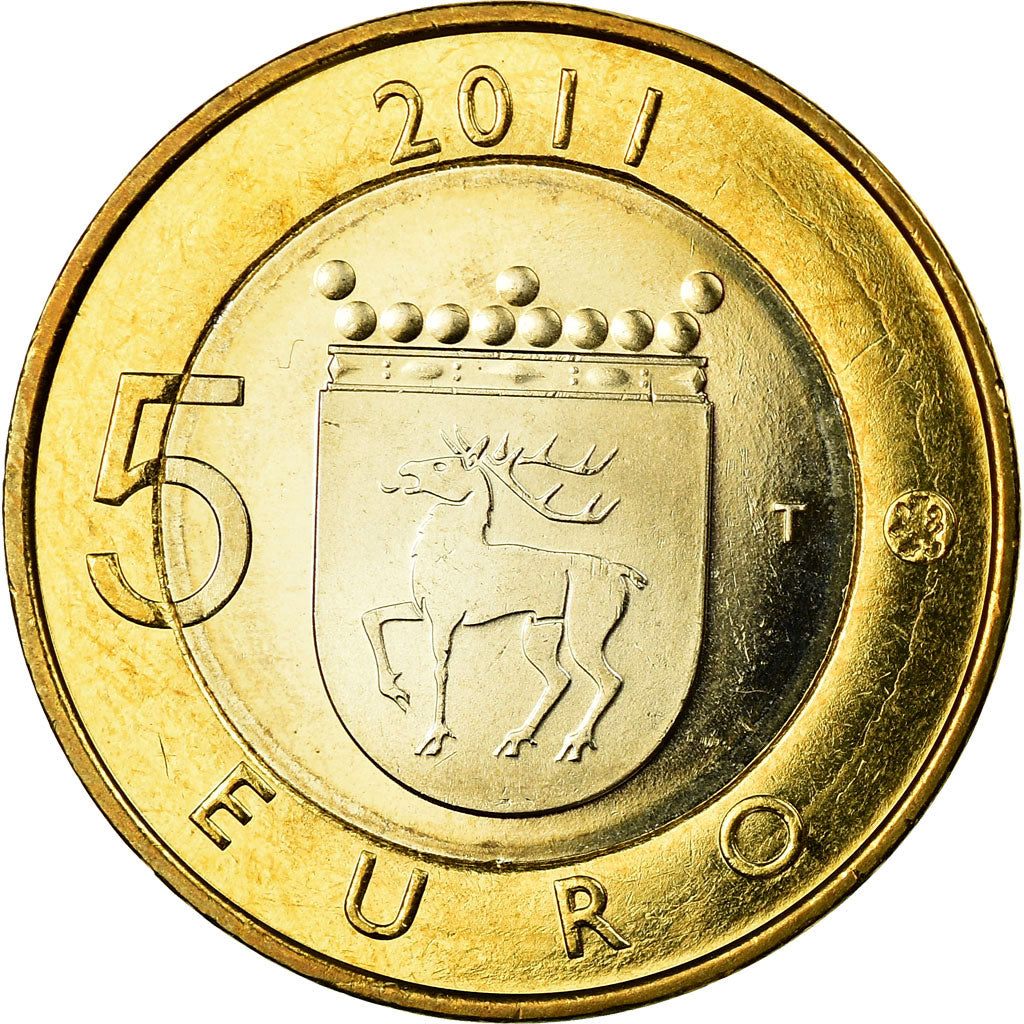 Finland, 5 Euro, Province d'Åland, 2011, MS(63), Bi-Metallic, KM:177