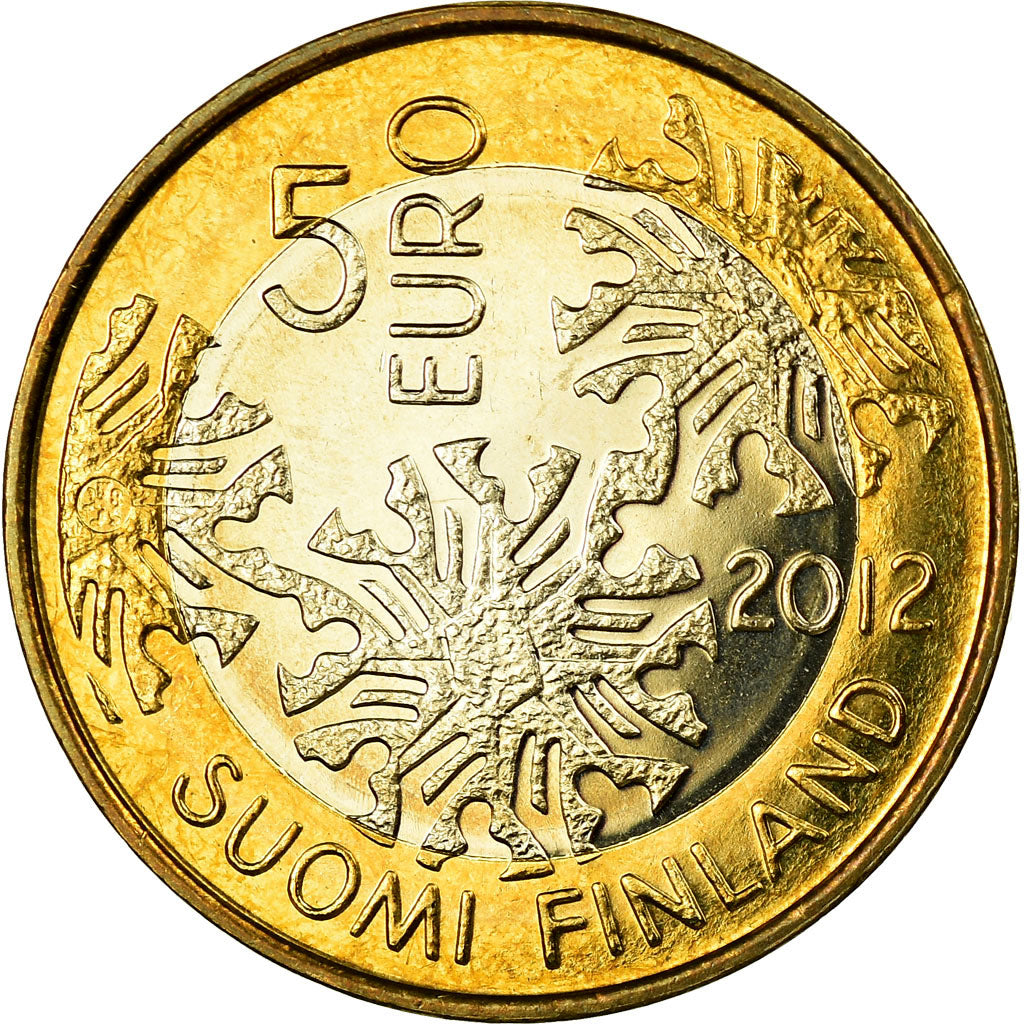 Finland, 5 Euro, nature nordique : La faune, 2012, MS(63), Bi-Metallic, KM:185