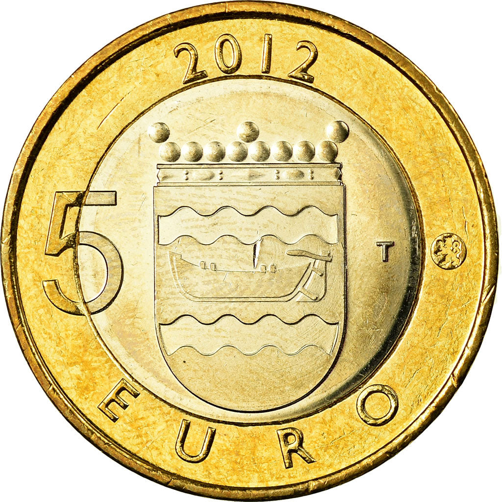 Finland, 5 Euro, Cathédrales d'Helsinki, 2012, MS(63), Bi-Metallic, KM:191