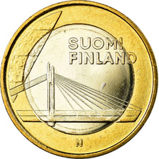 Finland, 5 Euro, Le pont Jätkänkynttilä, 2012, MS(60-62), Bi-Metallic, KM:192