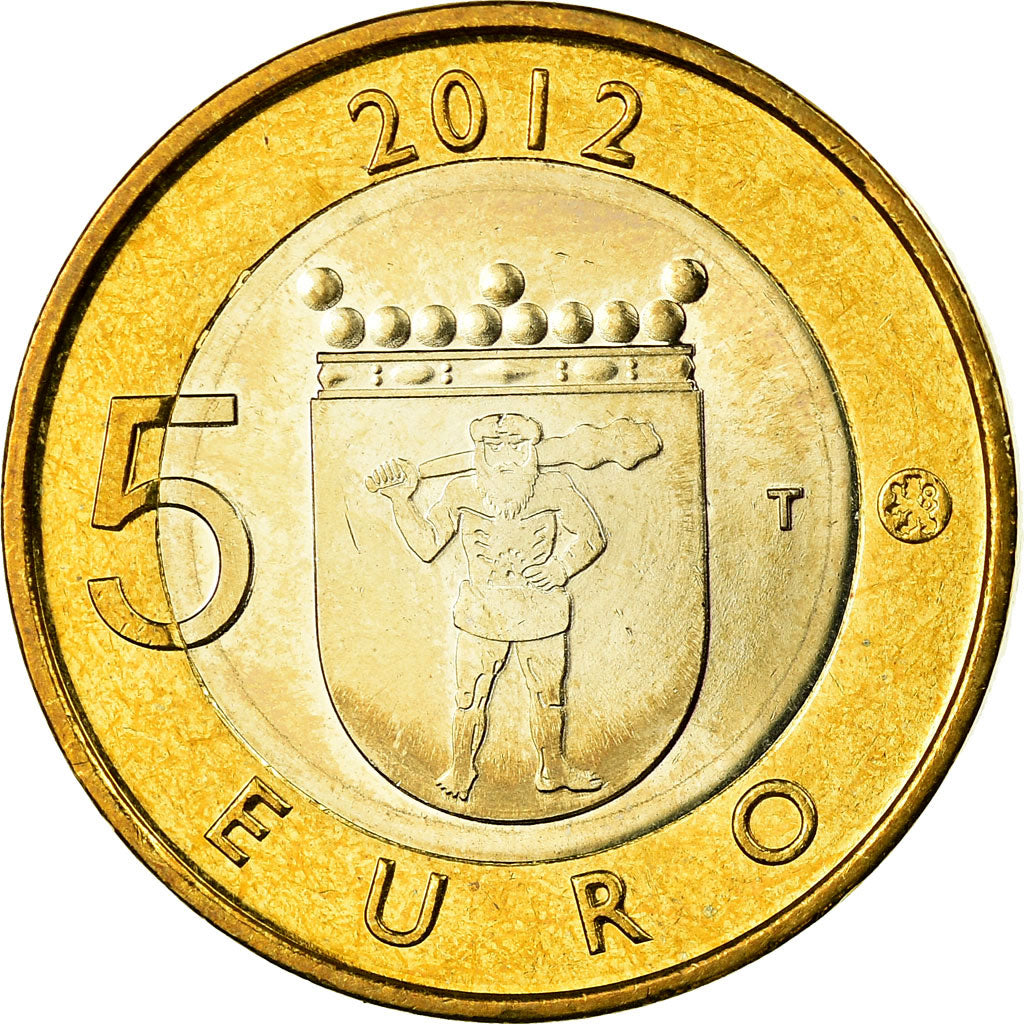 Finland, 5 Euro, Le pont Jätkänkynttilä, 2012, MS(60-62), Bi-Metallic, KM:192