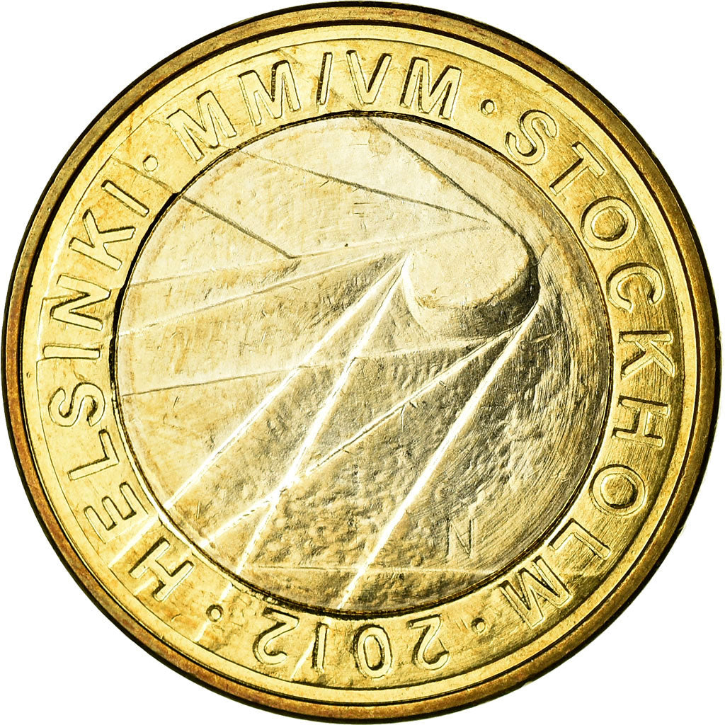 Finland, 5 Euro, Championnats du monde de Hockey, 2012, MS(63), Bi-Metallic