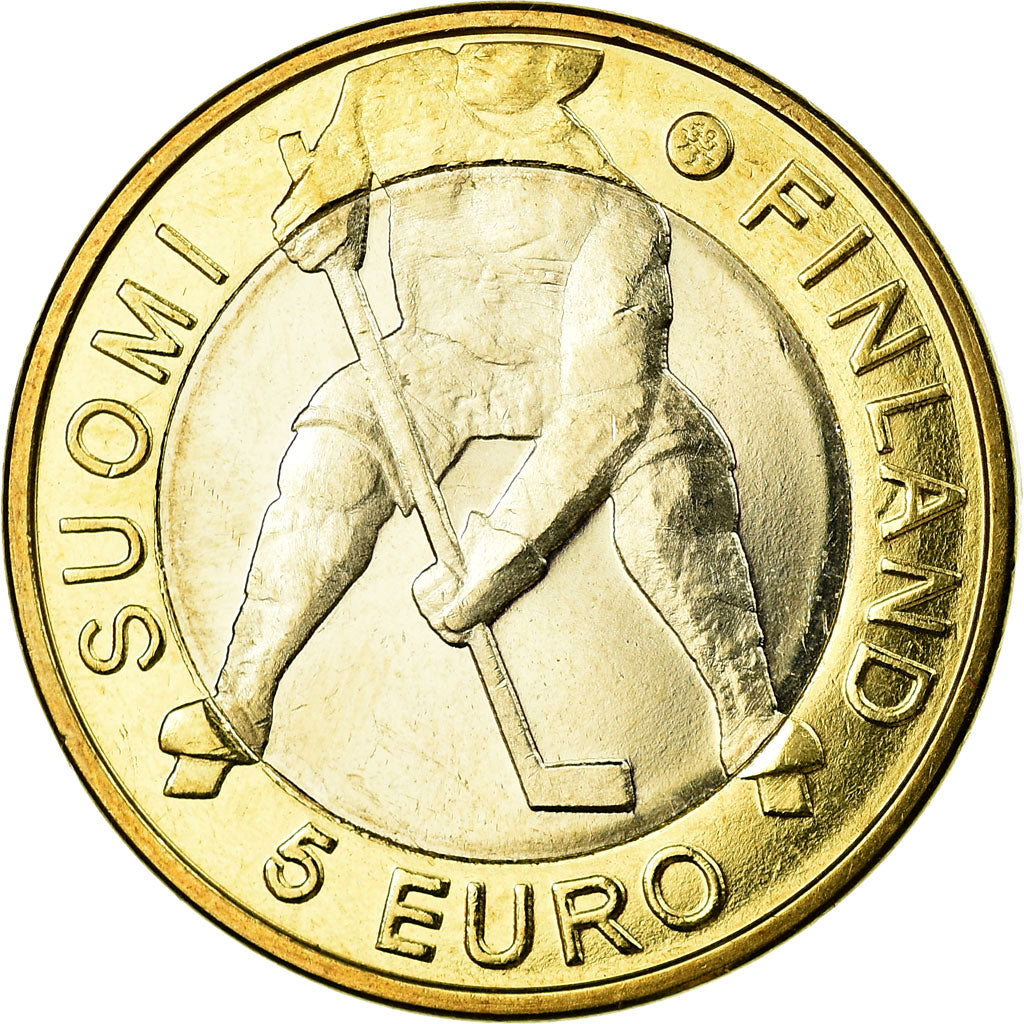 Finland, 5 Euro, Championnats du monde de Hockey, 2012, MS(63), Bi-Metallic