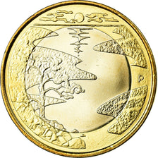 Finlande, 5 Euro, L'été, 2013, SPL, Bi-Metallic, KM:196