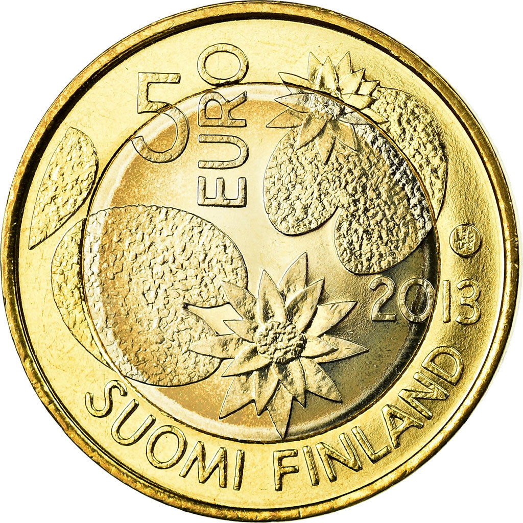 Finlande, 5 Euro, L'été, 2013, SPL, Bi-Metallic, KM:196