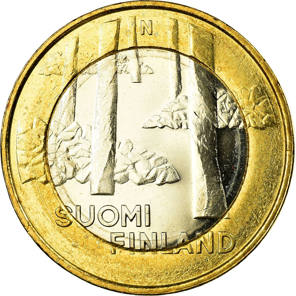 Finnland, 5 Euro, Site funéraire de Sammallahdenmäki, 2013, UNZ, Bi-Metallic