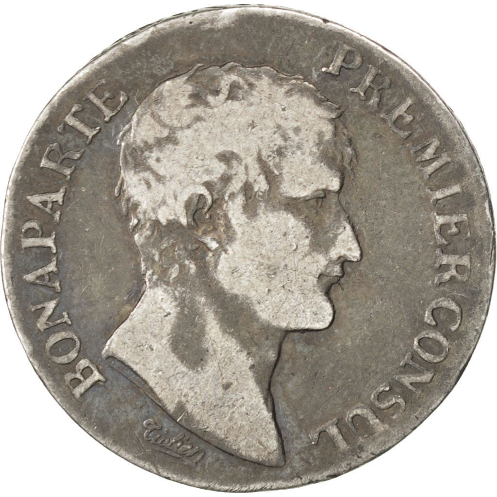 Francia, Napoléon I, Franc, 1804, Paris, MB+, Argento, KM:649.1, Gadoury:442
