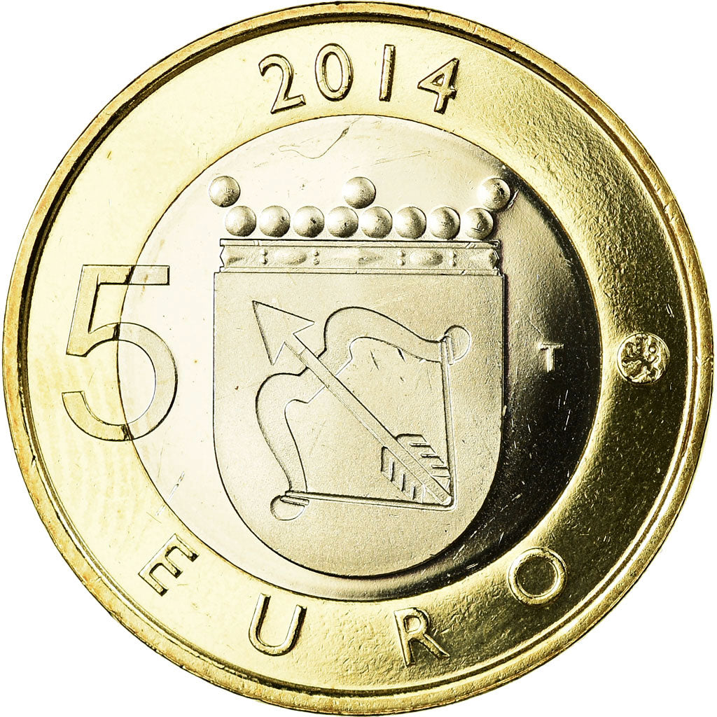 Finland, 5 Euro, Le Plongeon huard en Savonie, 2014, UNC-, Bi-Metallic, KM:208