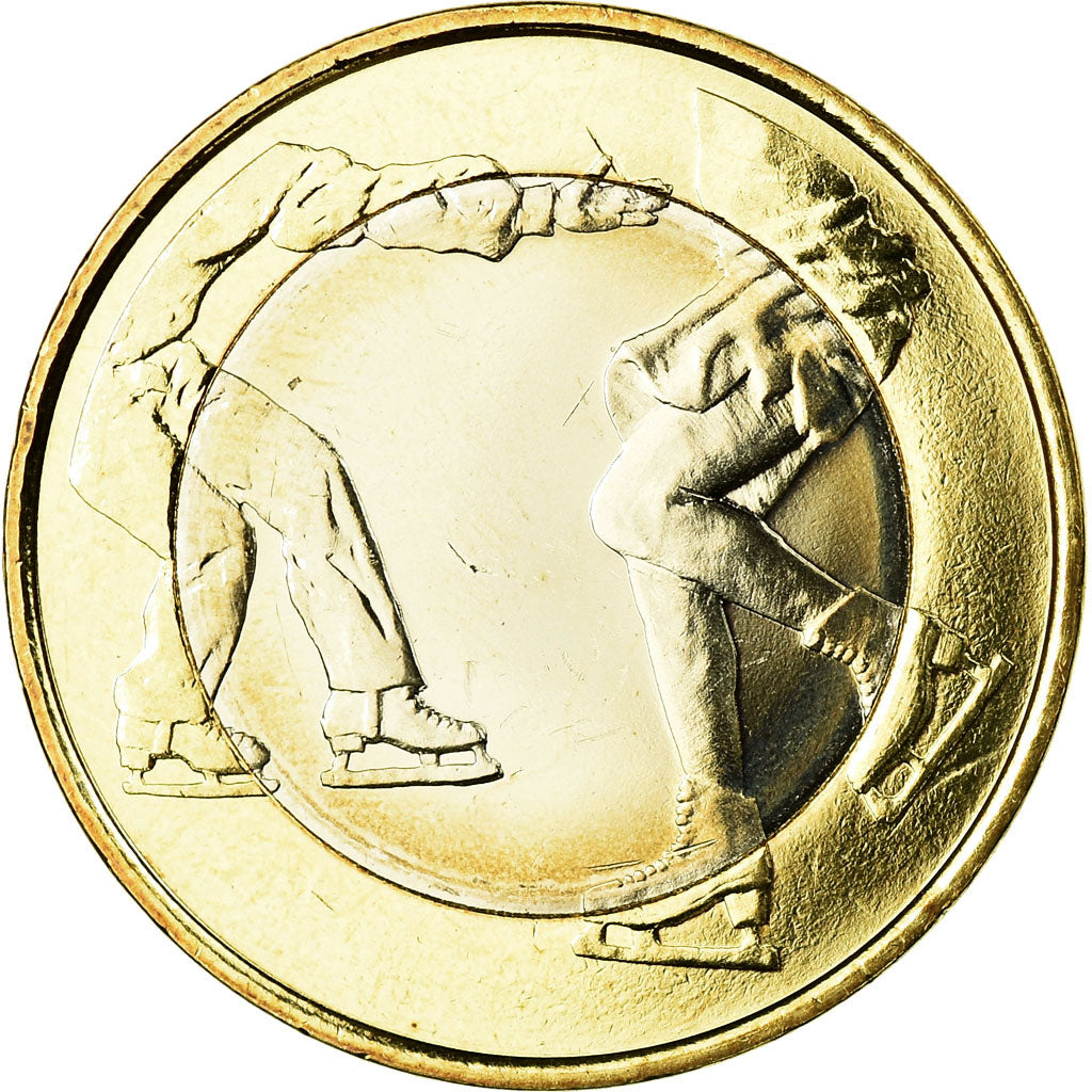 Finland, 5 Euro, Le patinage artistique, 2015, MS(63), Bi-Metallic, KM:235