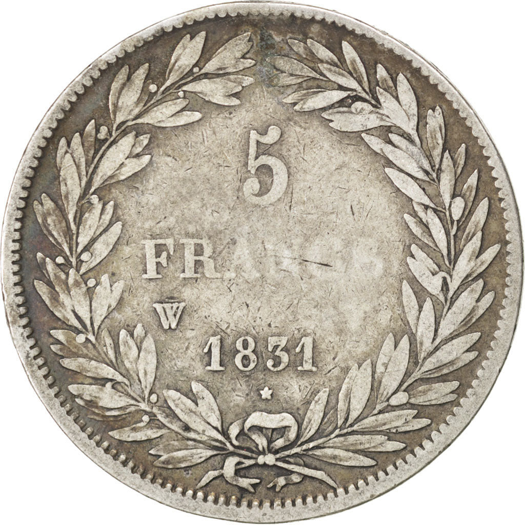 FRANCE, Louis-Philippe, 5 Francs, 1831, Paris, KM #735.1, VF(20-25), Silver,...
