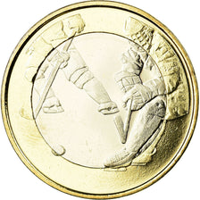 Finland, 5 Euro, Le hockey sur glace, 2016, MS(63), Bi-Metallic, KM:243
