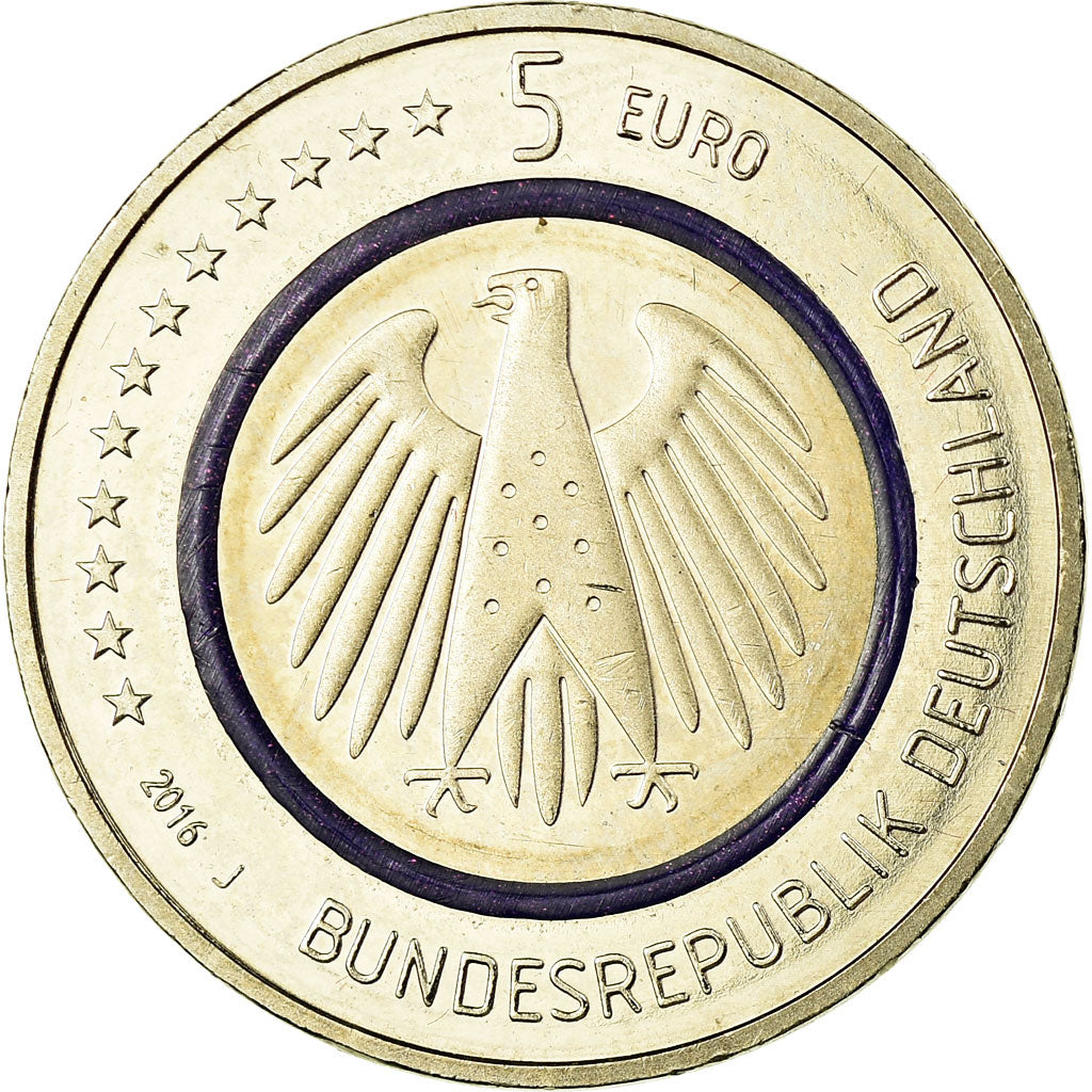 Germany, 5 Euro, La planète Terre, 2016, BU, MS(63), Cupro-nickel, KM:348
