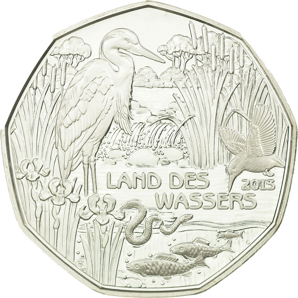 Österreich, 5 Euro, Pays de l'Eau, 2013, Proof, STGL, Silber, KM:3222
