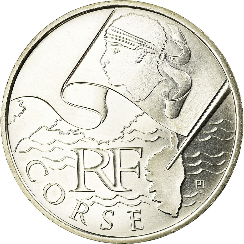 France, 10 Euro, Corse, 2010, MS(63), Silver, Gadoury:EU399, KM:1658