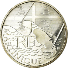 France, 10 Euro, Martinique, 2010, MS(63), Silver, KM:1662
