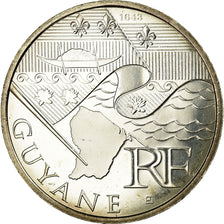 France, 10 Euro, Guyane, 2010, MS(63), Silver, KM:1654
