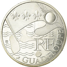 França, 10 Euro, Guadeloupe, 2010, MS(63), Prata, KM:1655