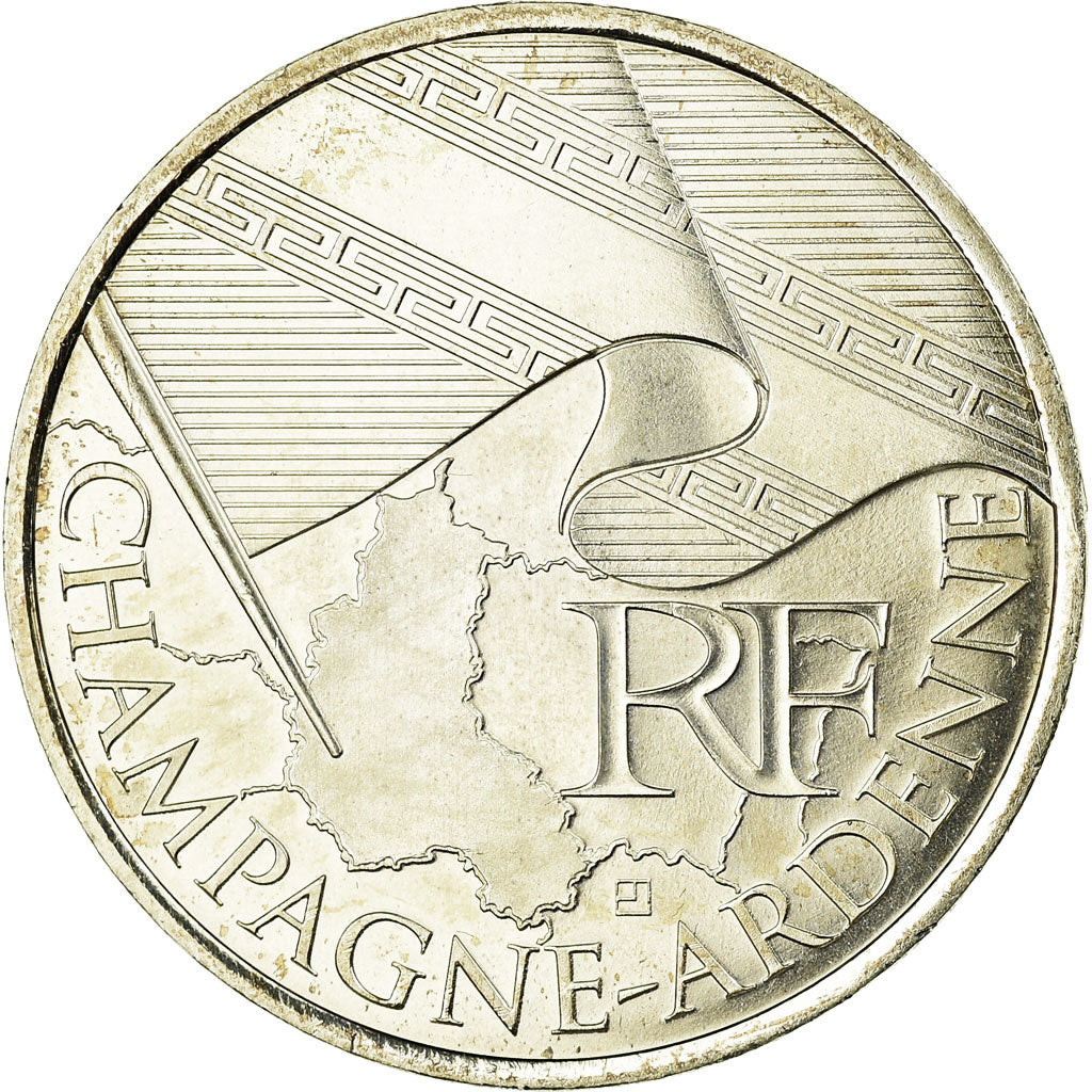 France, 10 Euro, Champagne-Ardenne, 2010, SPL, Argent, Gadoury:EU399, KM:1651