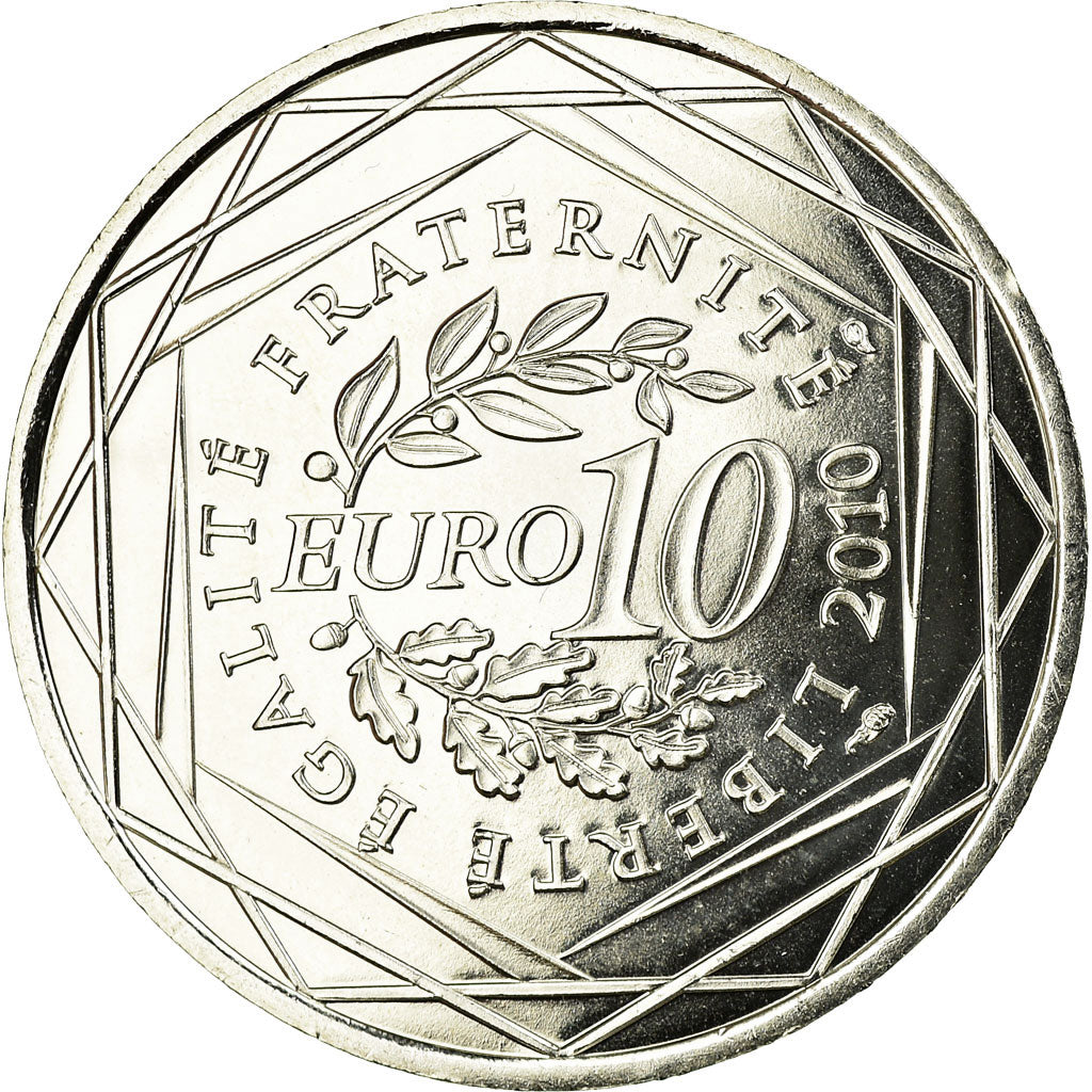 France, 10 Euro, Champagne-Ardenne, 2010, SPL, Argent, Gadoury:EU399, KM:1651