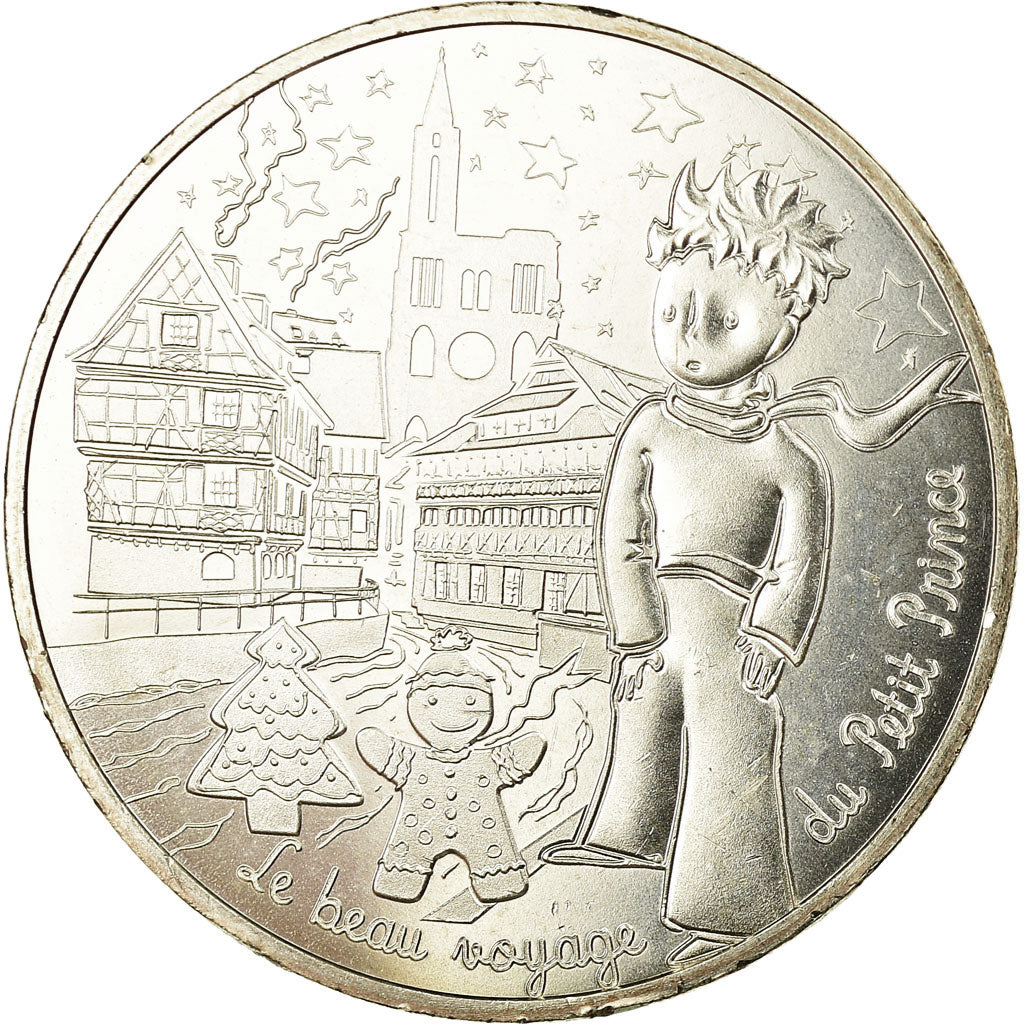France, 10 Euro, Le Petit Prince au marché de Noël, 2016, MS(63), Silver
