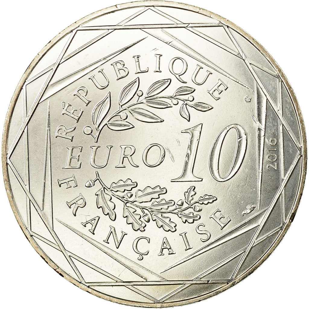 France, 10 Euro, Le Petit Prince au marché de Noël, 2016, MS(63), Silver
