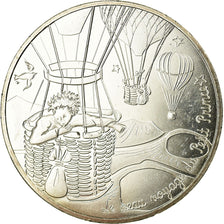 France, 10 Euro, Le Petit Prince en montgolfière, 2016, MS(63), Silver