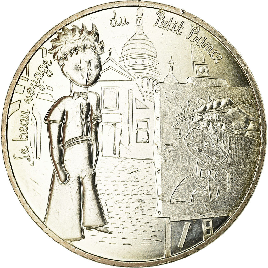 France, 10 Euro, Le Petit Prince et les peintres, 2016, MS(63), Silver