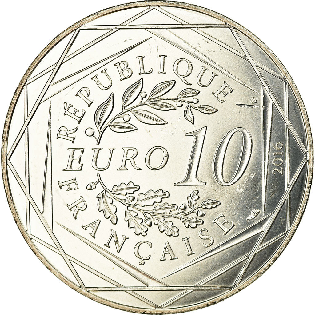 France, 10 Euro, Le Petit Prince et les peintres, 2016, MS(63), Silver