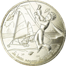France, 10 Euro, Le Petit Prince et les plages du Nord, 2016, MS(63), Silver